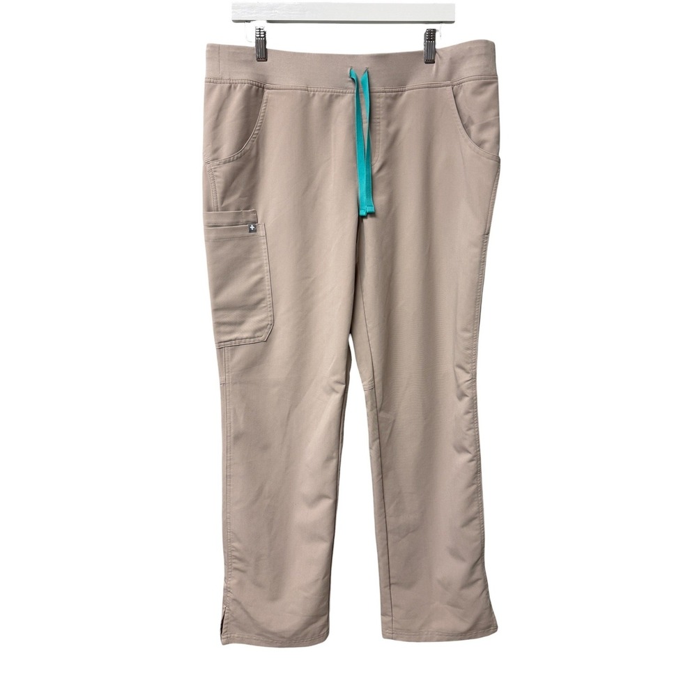 NWOT Figs Kade Cargo Scrub Trouser Womens Large Tan Nursing Hospital Healthcare